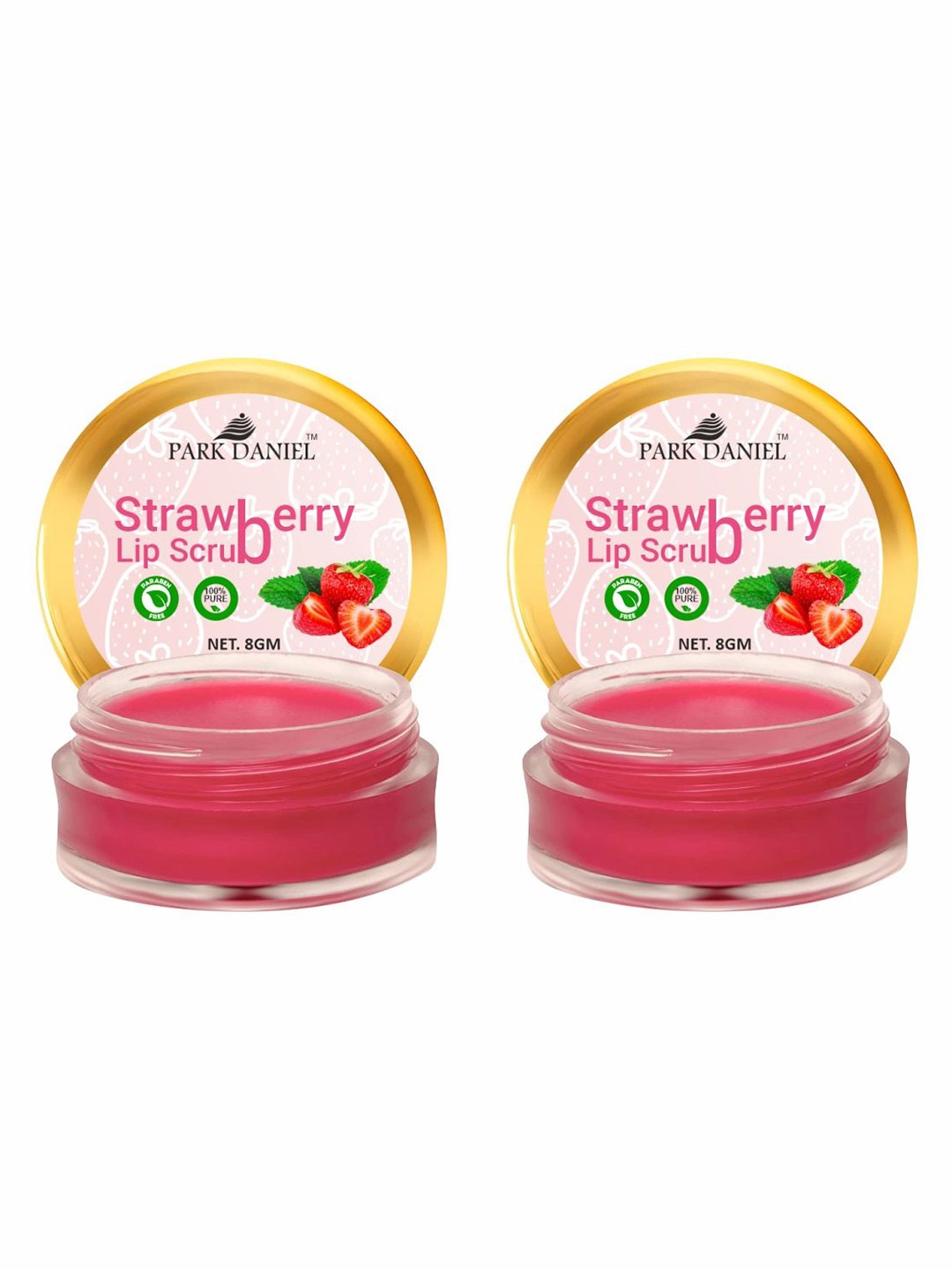 

Park Daniel Pack Of 2 Strawberry Lip Scrub 16gm, Red