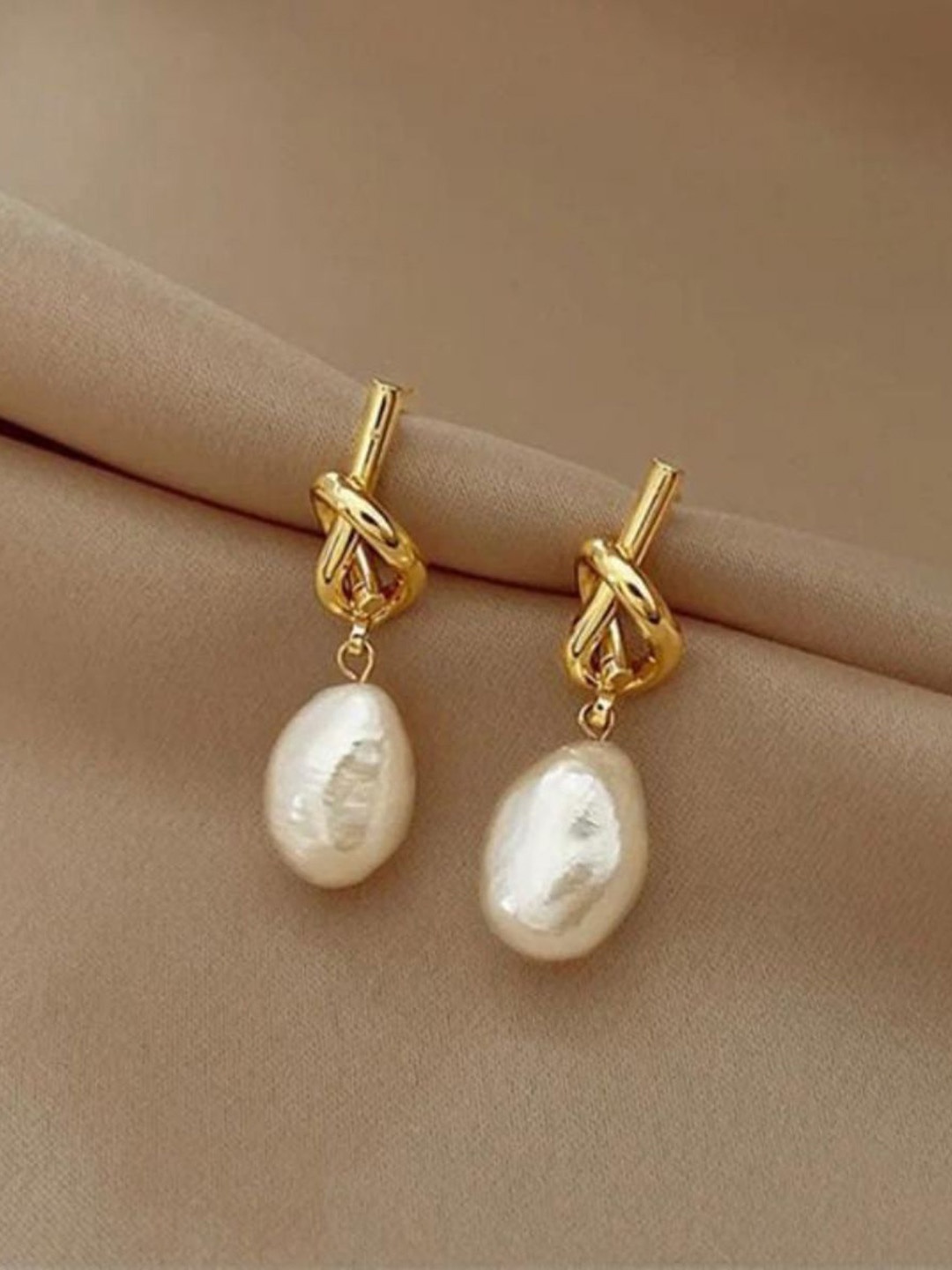 

CareDone Contemporary Drop Earrings, Gold