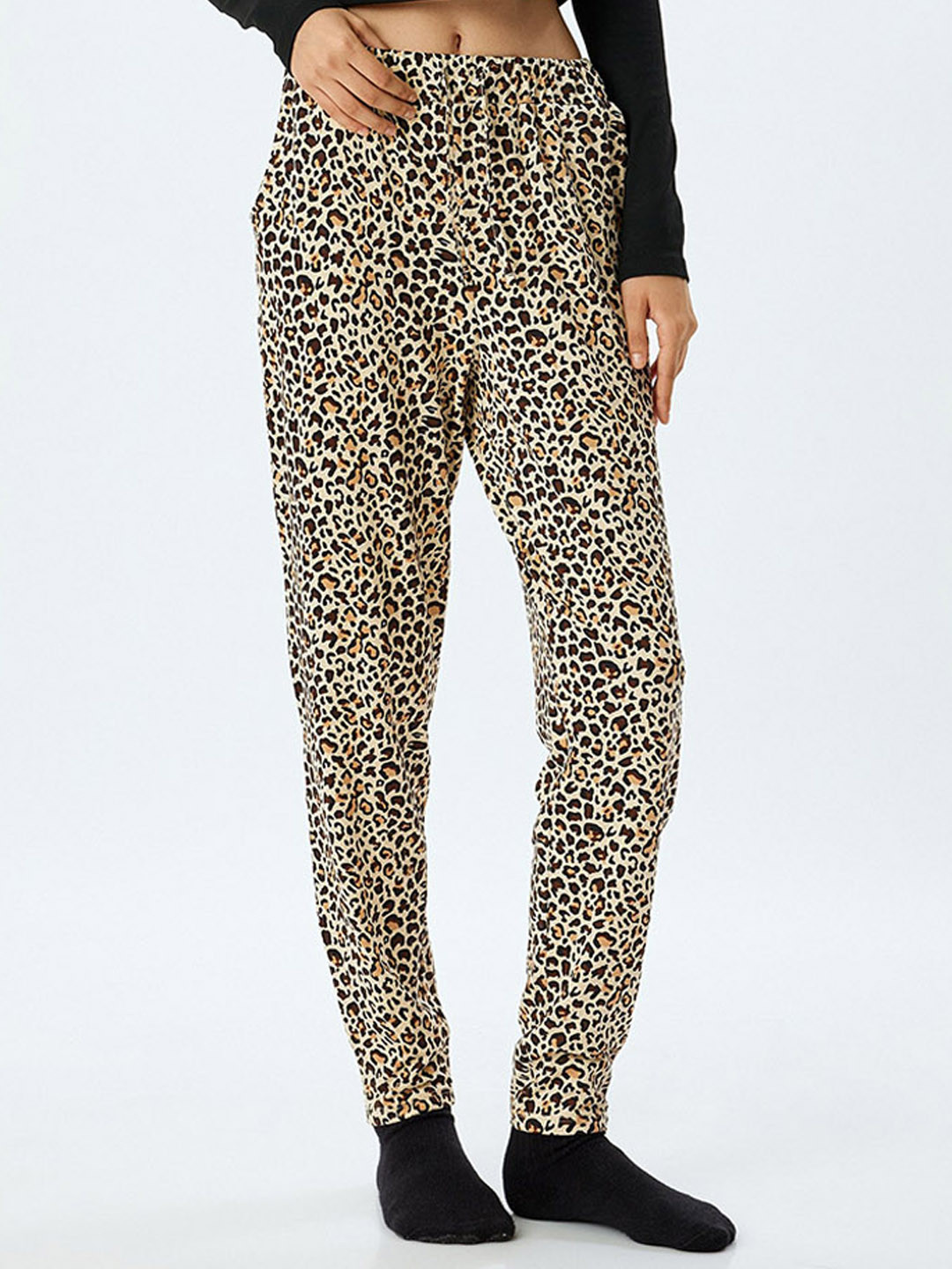 

Koton Women Animal Printed Night suit, Black