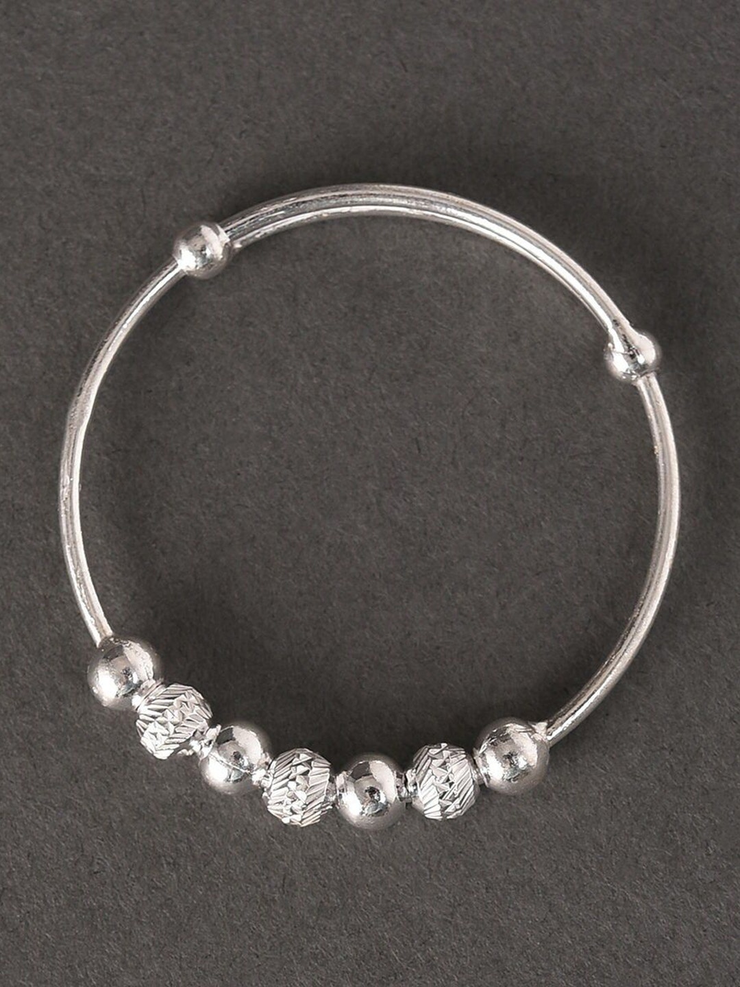 

JAYPORE Silver Beaded Bangle