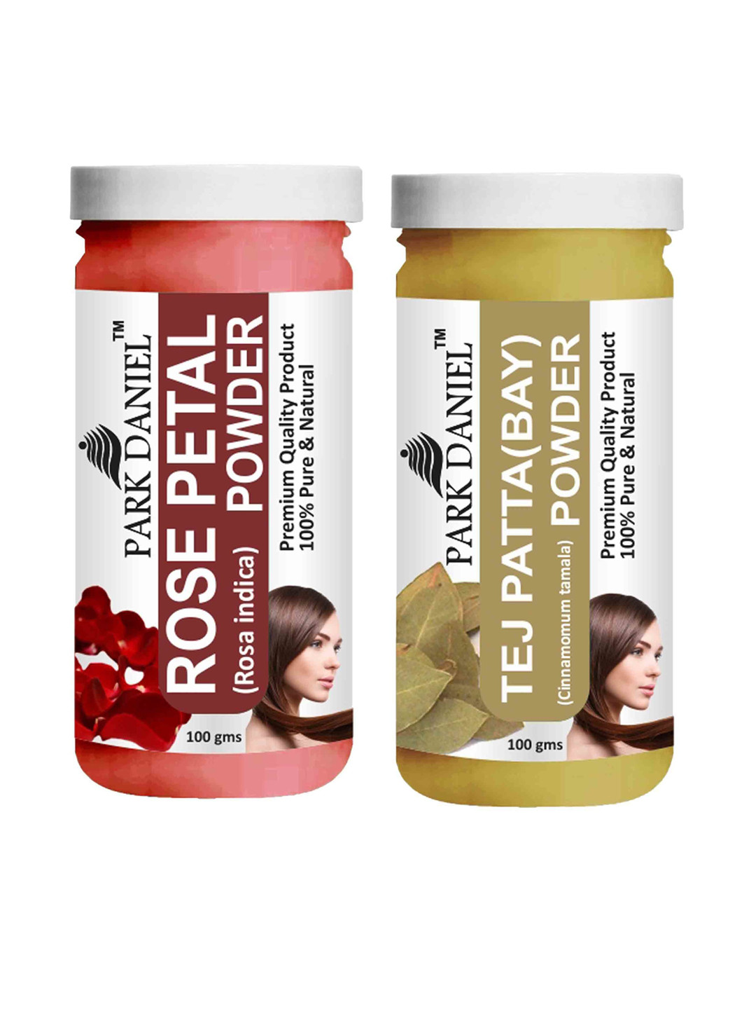 

Park Daniel Set Of 2 Rose Petal & Bay Leaf Powder - 100 g Each, Transparent