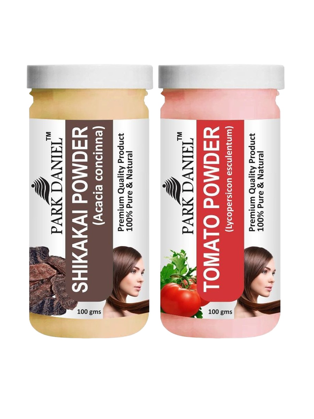 

Park Daniel Set Of 2 Shikakai & Tomato Powder Combo For Skin & Hair- 100ml Each, Transparent
