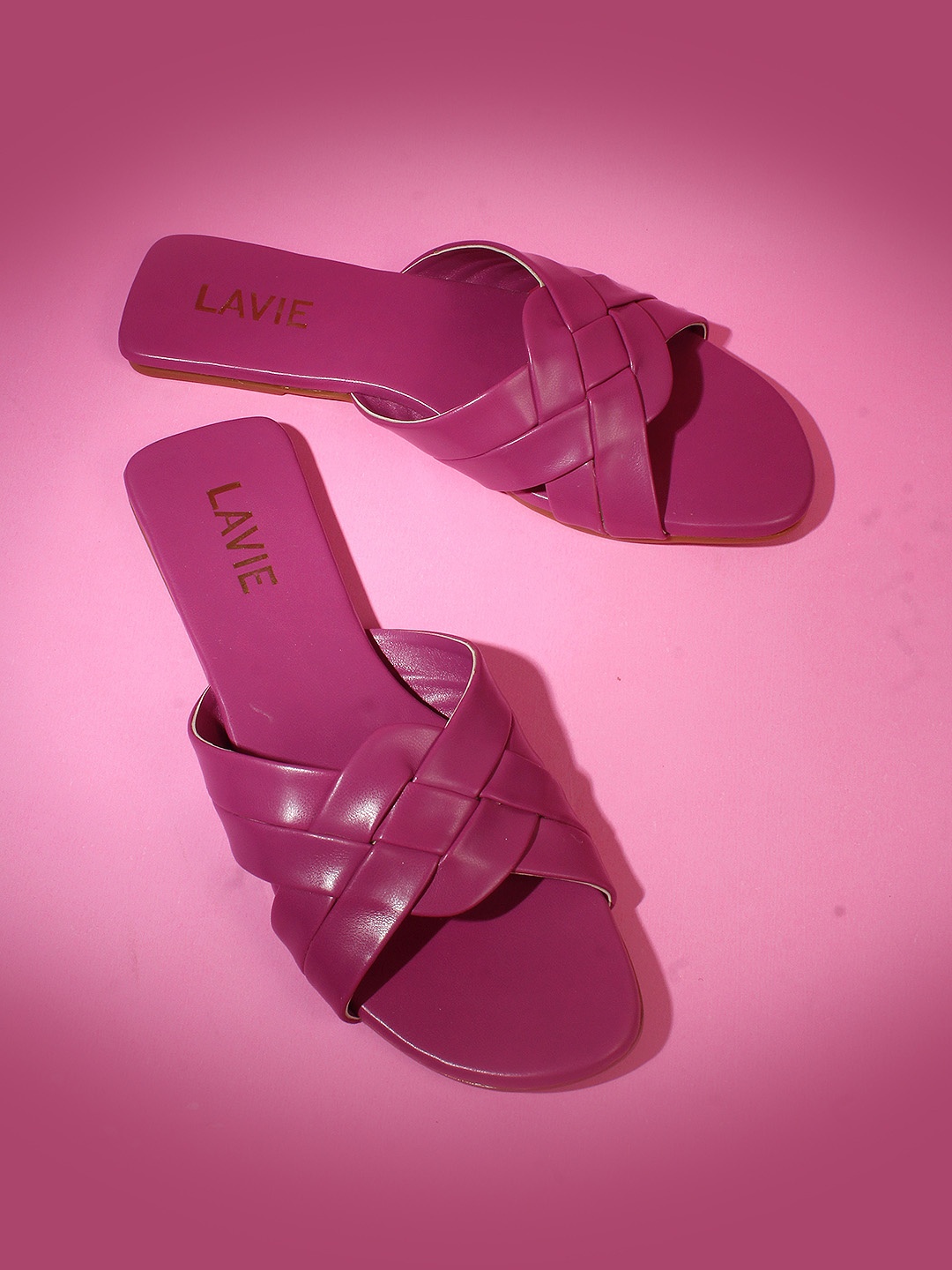 

Lavie Women Casual Open Toe Flats, Fuchsia