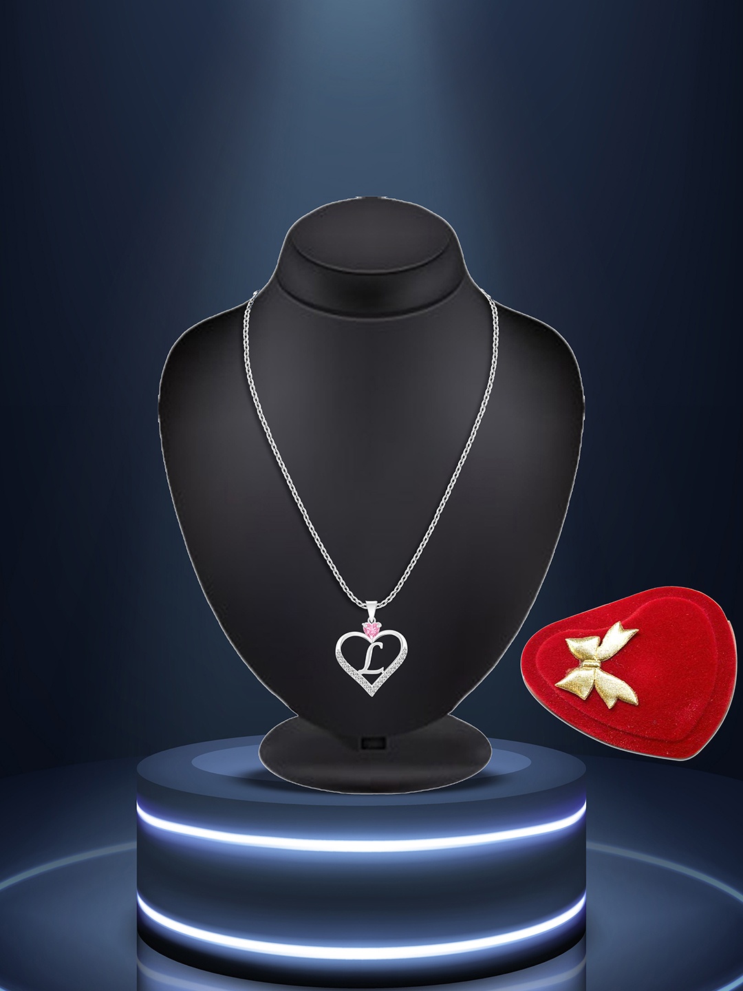 

Lila Silver-Plated Heart Shaped Pendants with Chains