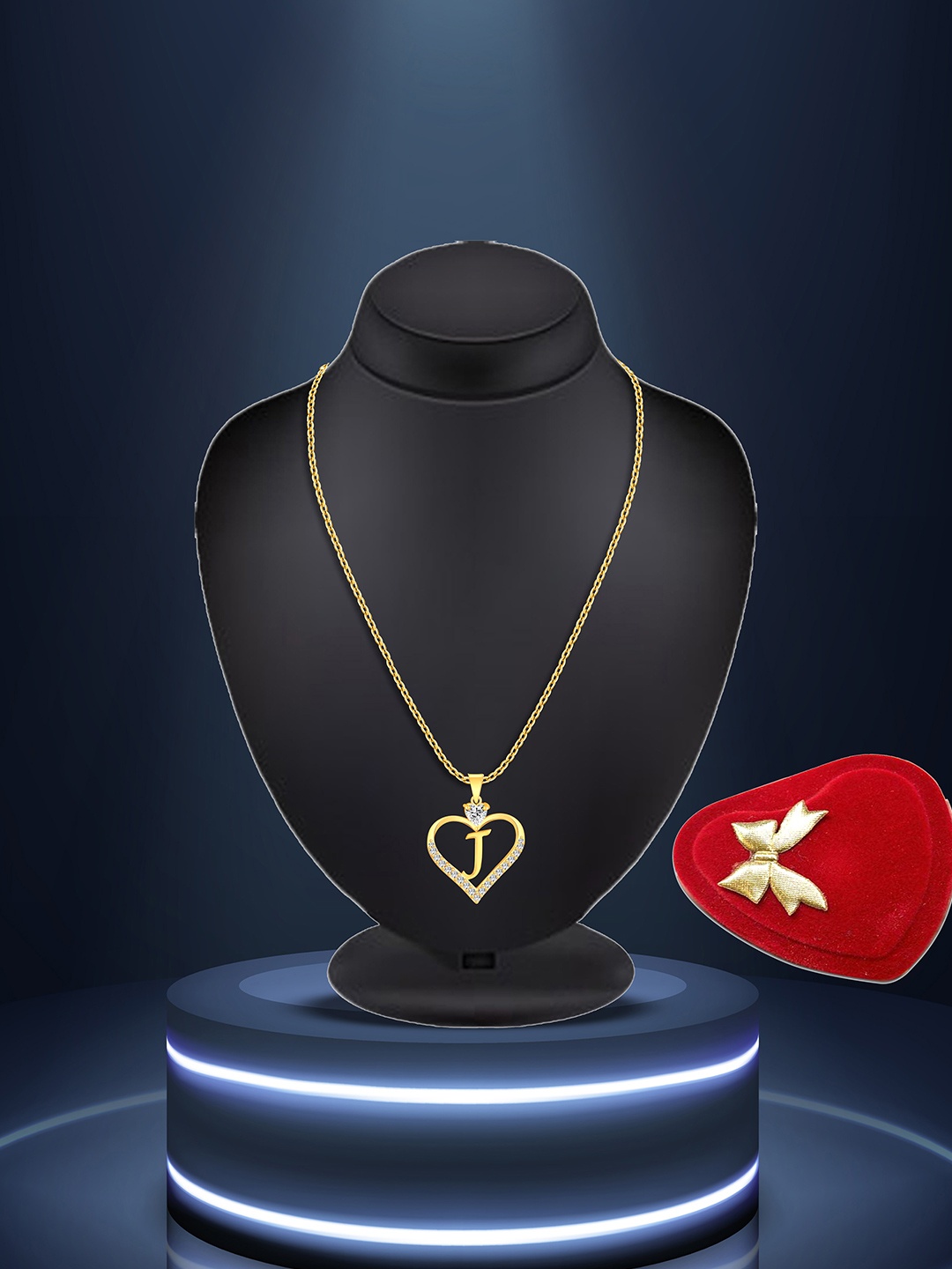 

Lila Gold-Plated Heart Shaped Pendant with Chain