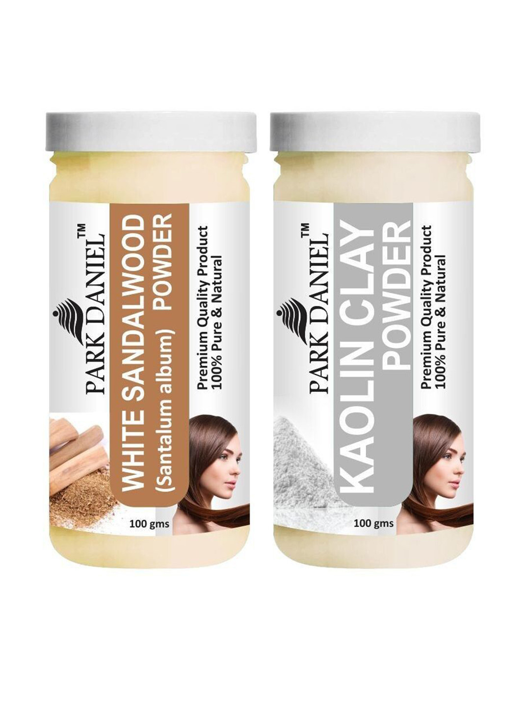 

Park Daniel Set Of 2 White Sandalwood Powder & Kaolin Clay Powder Face Mask - 100 g Each, Transparent