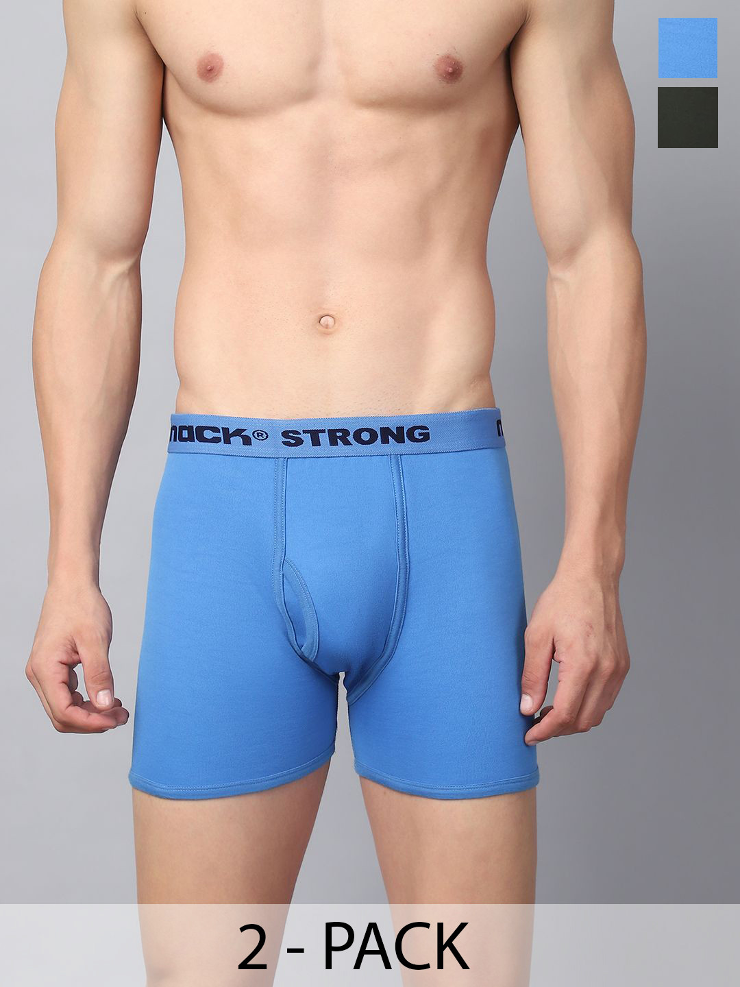 

VIMAL JONNEY Men Pack Of 2 Cotton Assorted Breathability Trunks MACK__STRONG__A__02