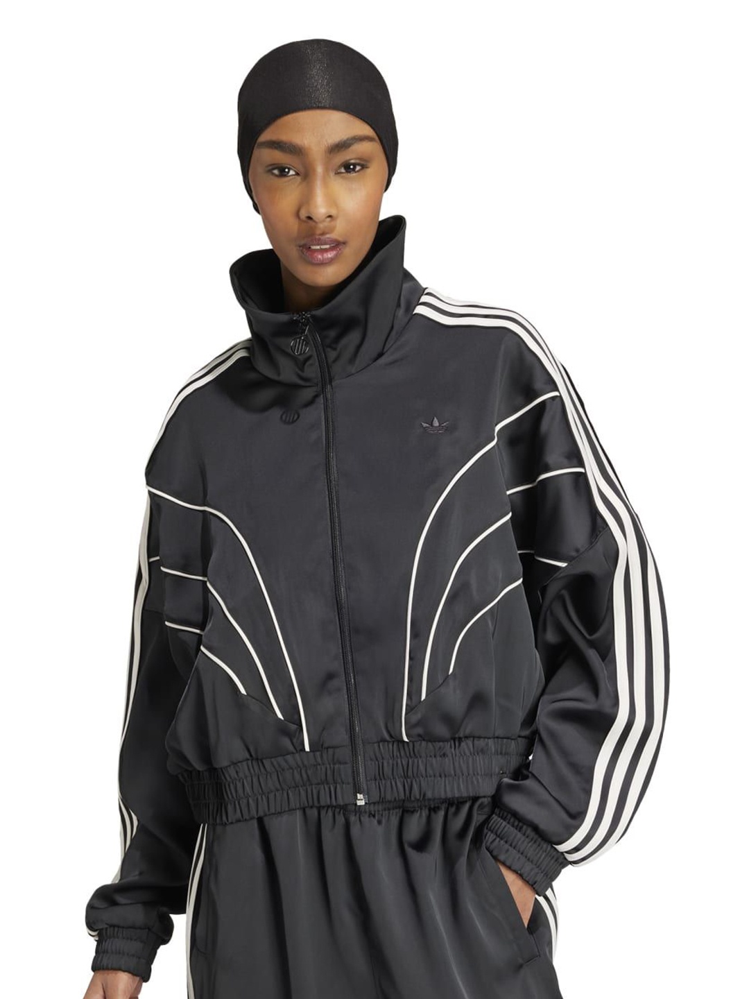 

ADIDAS Women Piping Sweatshirt, Black