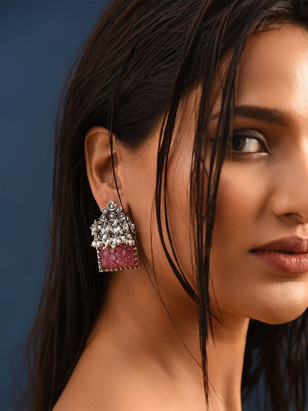 

JAYPORE Contemporary Studs, Gold
