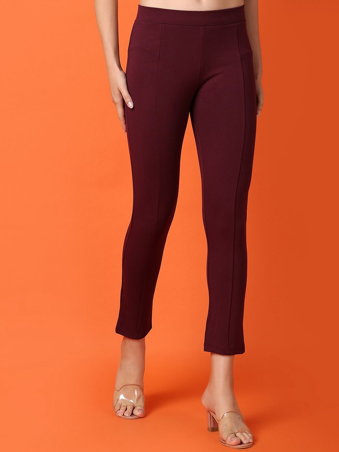 

V-Mart Women Slim Fit Jeggings, Maroon
