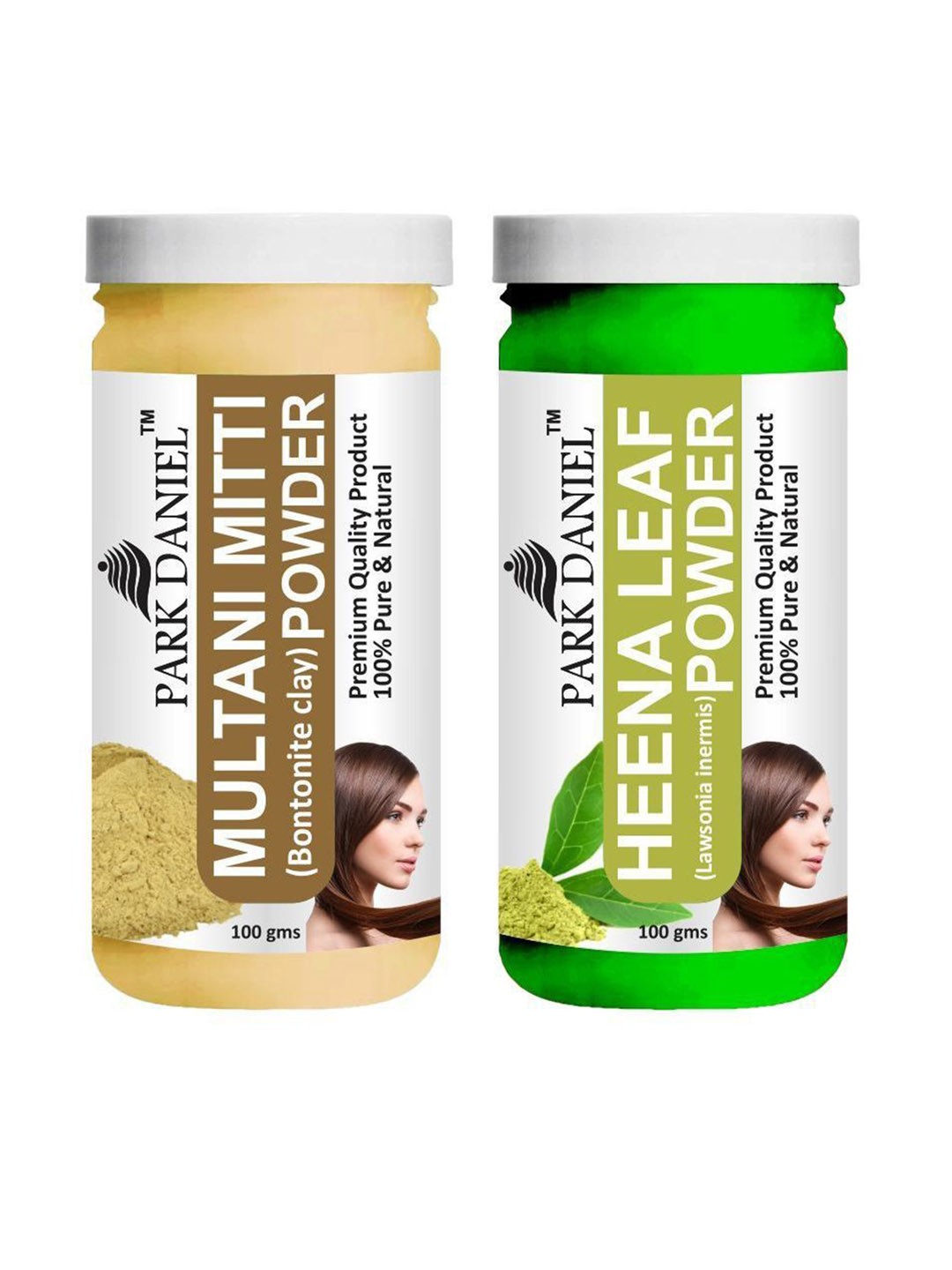 

Park Daniel Set Of 2 Multani Mitti & Heena Powder Face Pack - 100 g Each, Transparent
