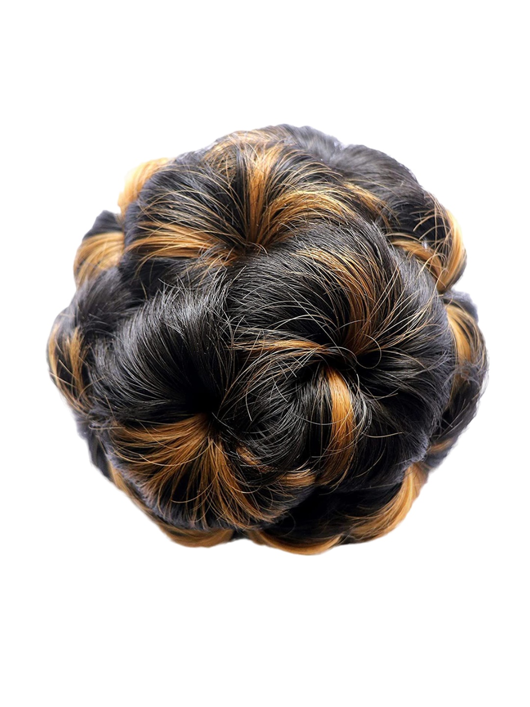 

D-Divine Clip-In Highlight Straight Bun Hair Extension - Black & Gold - 4.7 Inch