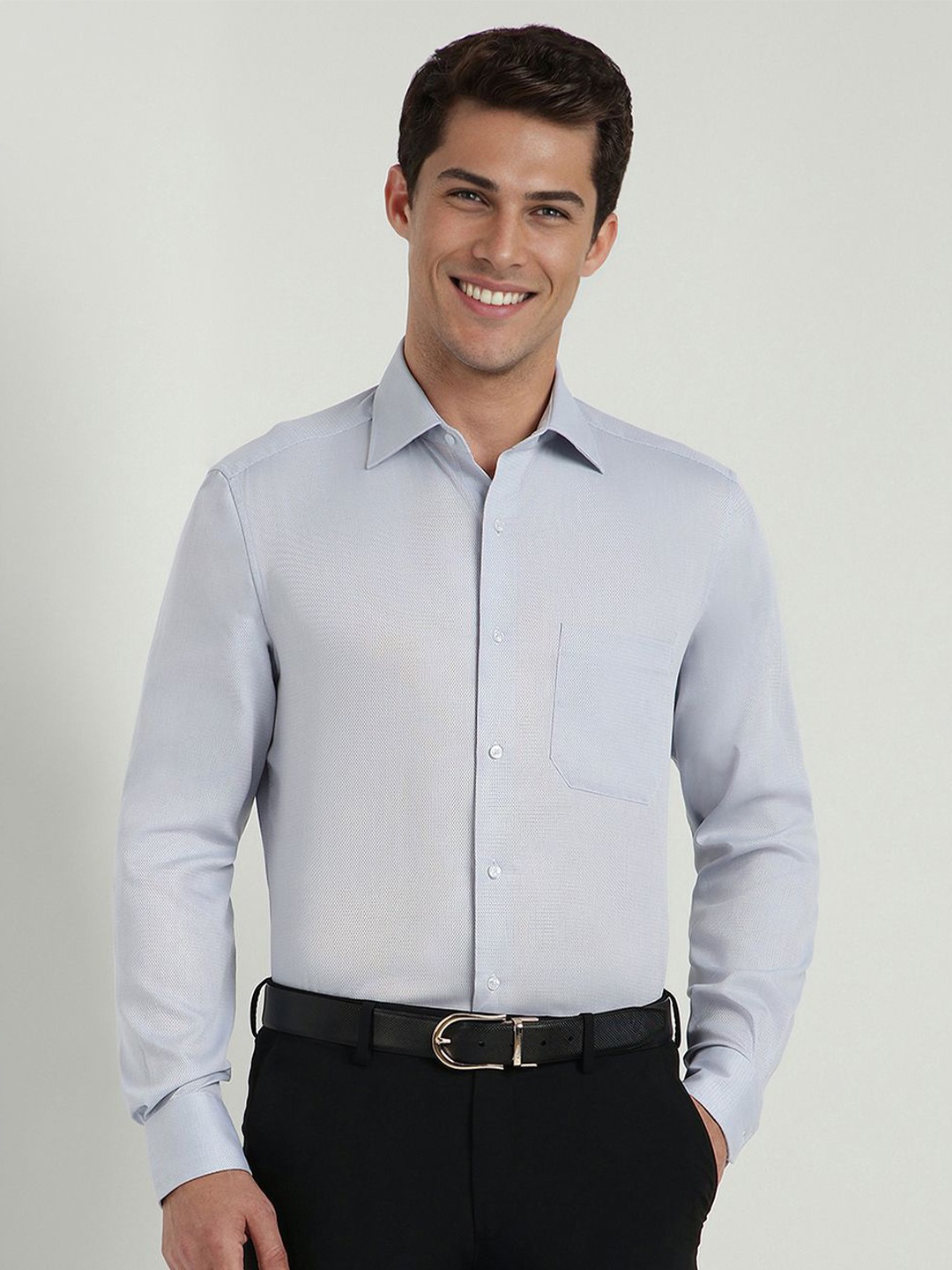 

Allen Solly Sport Men Classic Opaque Formal Shirt, Grey