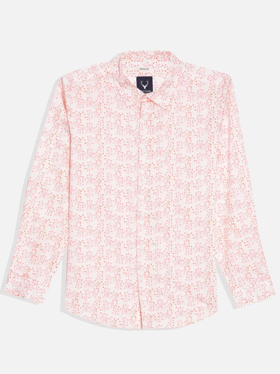 

Allen Solly Junior Boys Slim Fit Floral Opaque Printed Casual Shirt, Pink