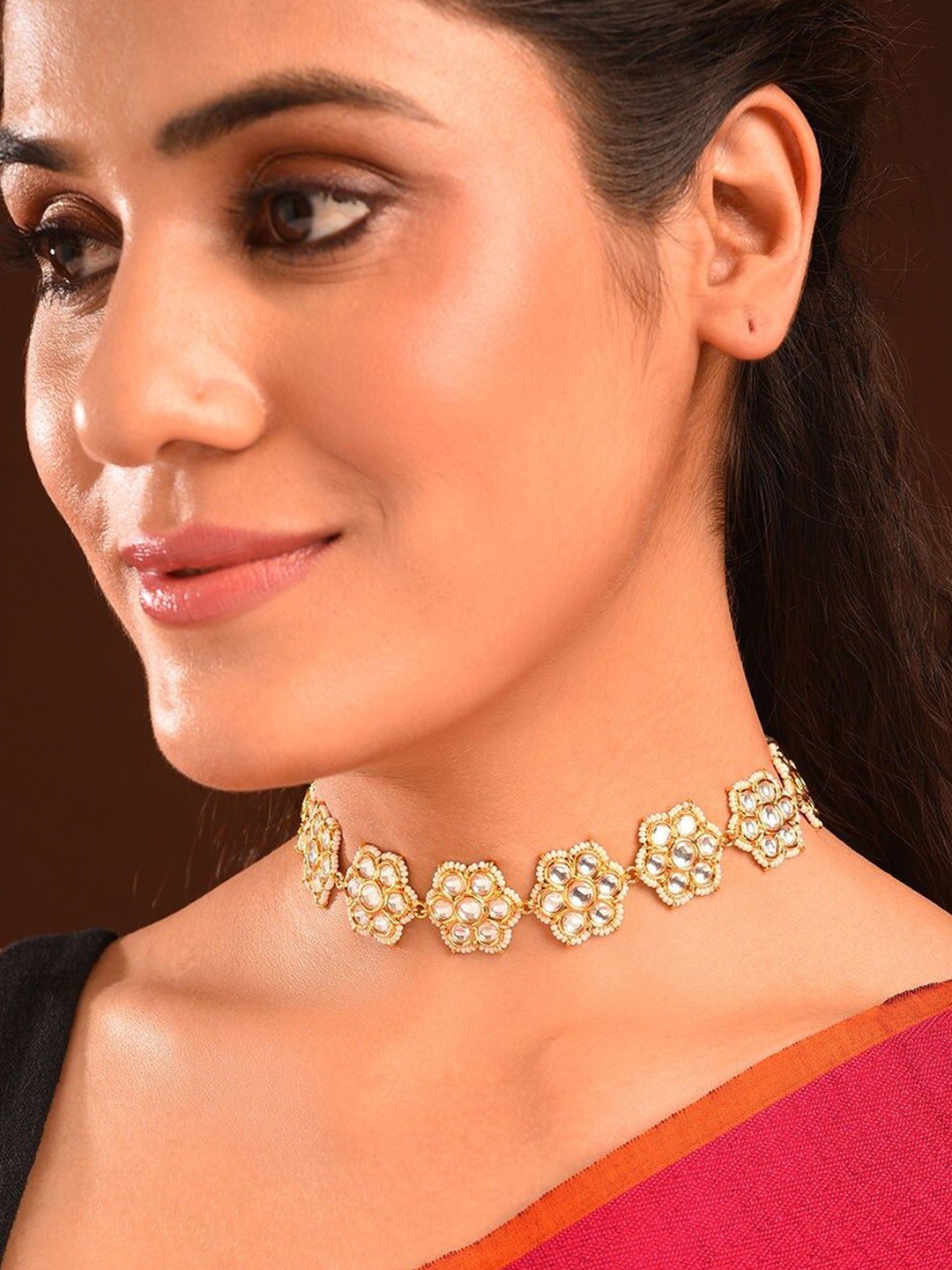 

JAYPORE Gold-Plated Kundan Necklace