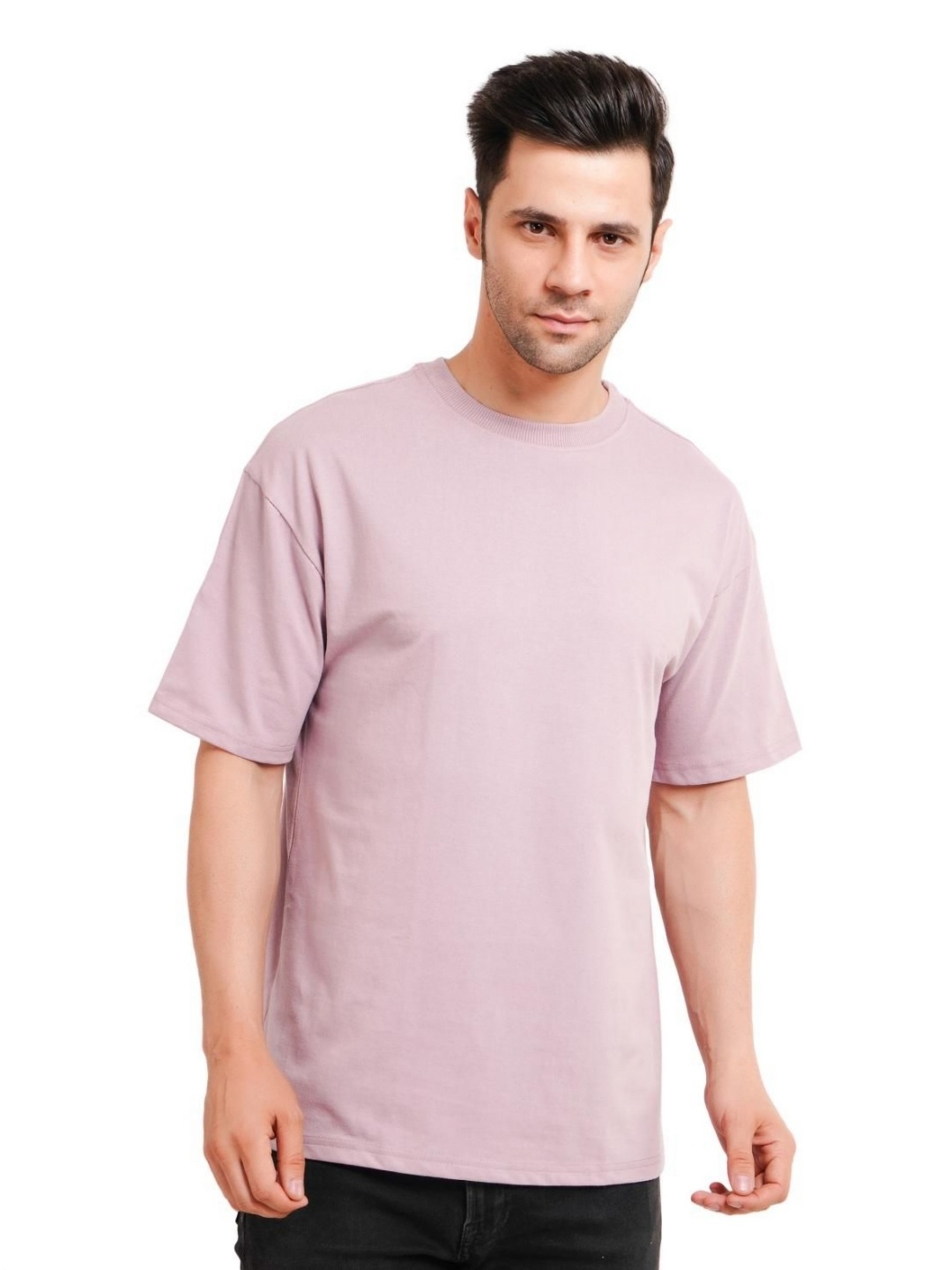 

XO Celebrating Love Men Solid Round Neck Cotton T-shirt, Pink
