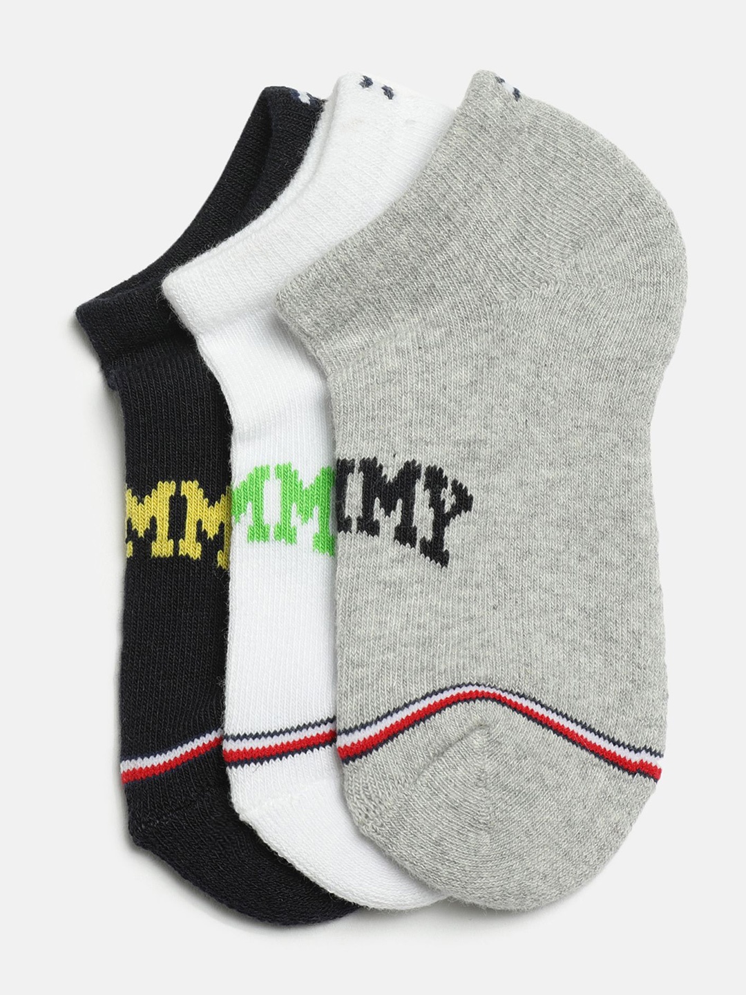 

Tommy Hilfiger Boys Pack Of 3 Patterned Ankle- Length Socks, Navy blue