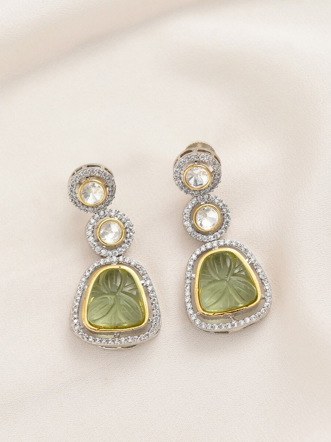 

JAYPORE Contemporary Drop Earrings, Silver