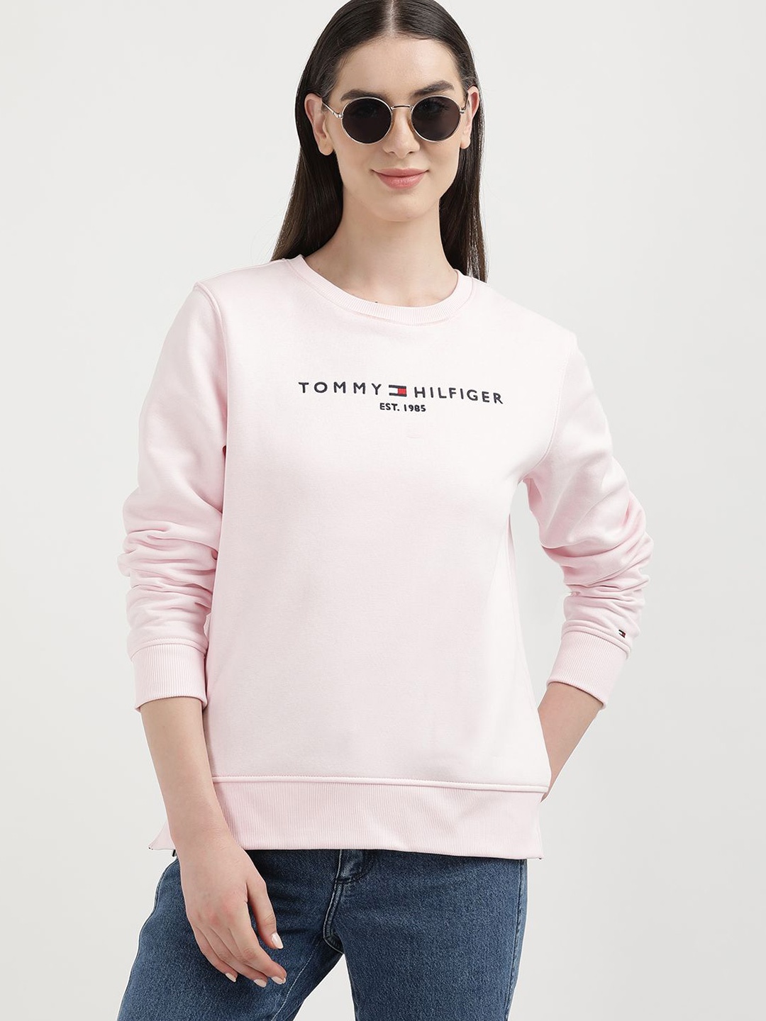 

Tommy Hilfiger Women Solid Sweatshirt, Pink