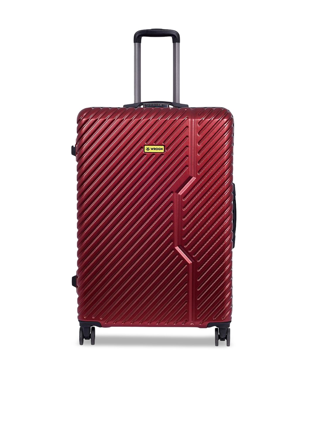 

WROGN Textured Hard-Sided Medium Trolley Bag, Red