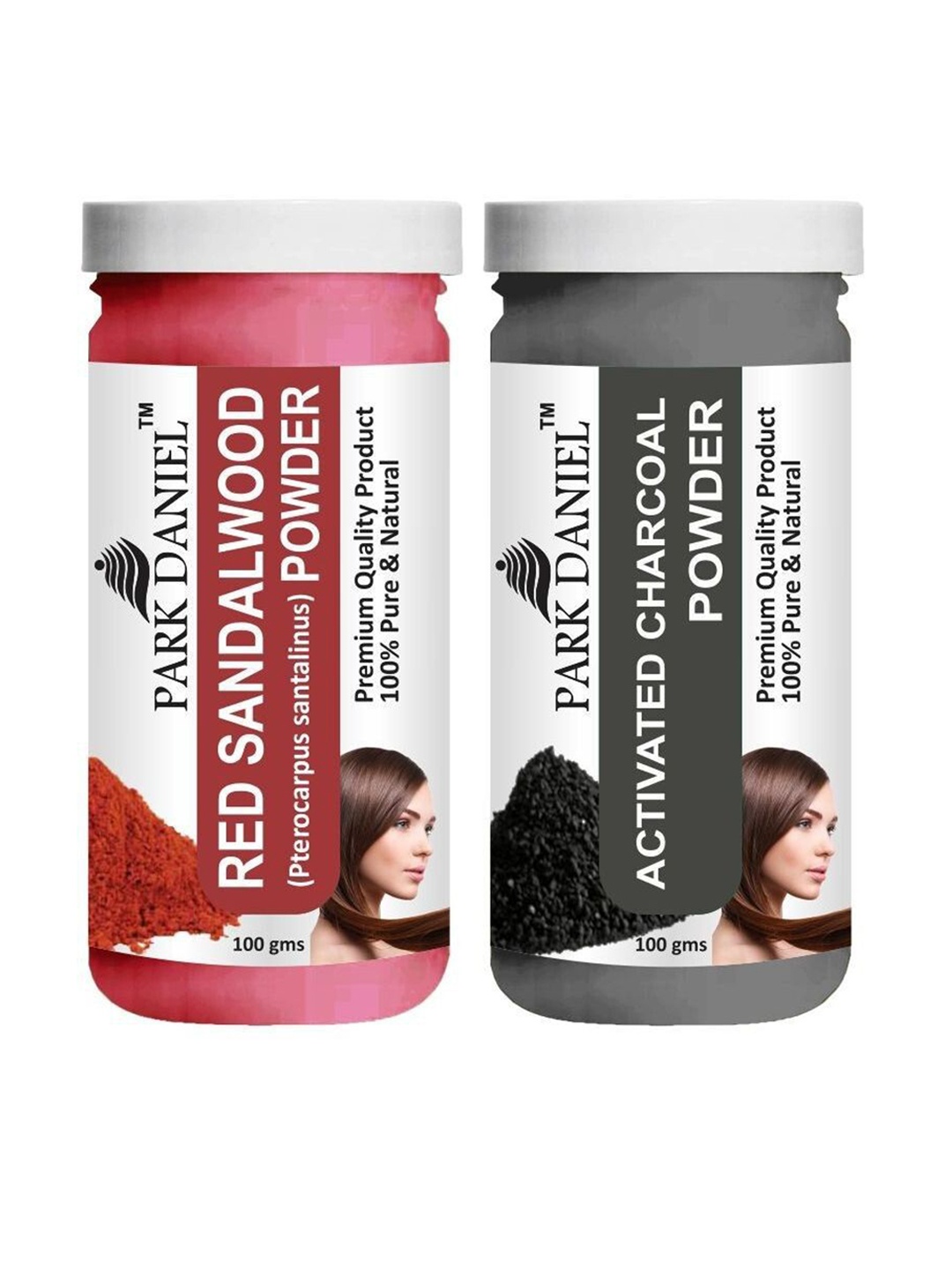 

Park Daniel Set Of 2 Red Sandalwood & Activated Charcoal Powder - 100 g Each, White