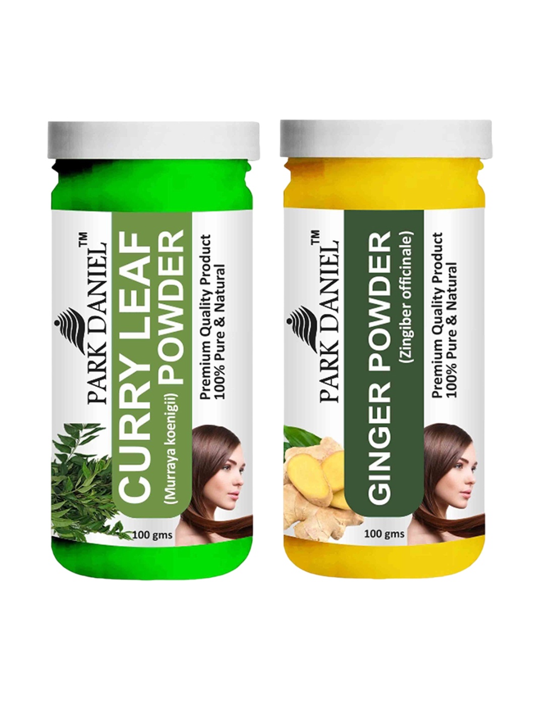 

Park Daniel Set Of 2 Curry Powder & Ginger Powder Hair & Face Mask Combo - 100 g Each, Green