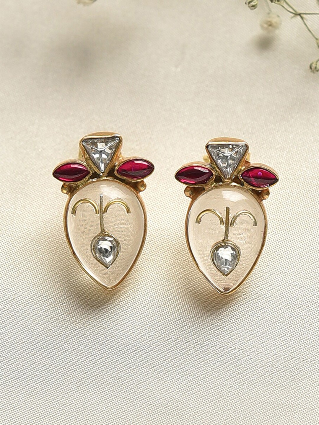 

JAYPORE Gold-Plated Contemporary Studs