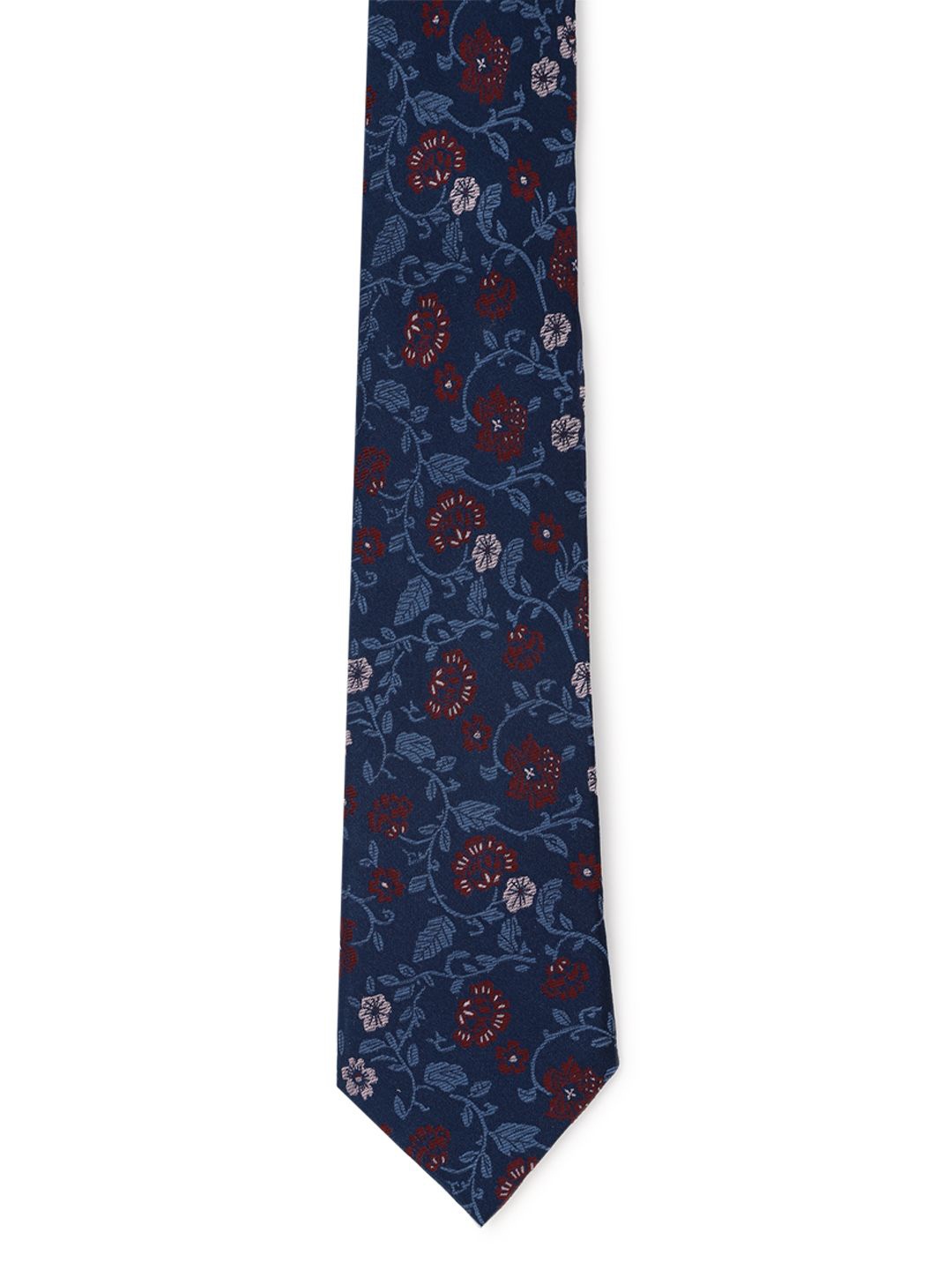 

Louis Philippe Men Woven Design Broad Tie, Navy blue