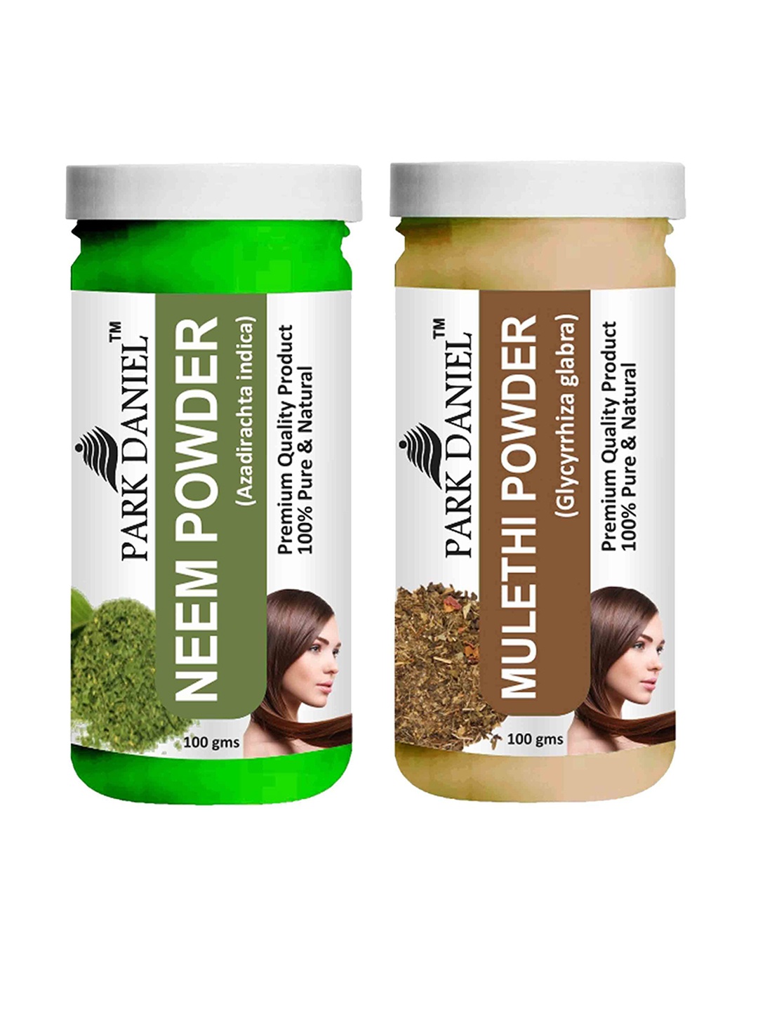 

Park Daniel Set Of 2 Neem Powder & Mulethi Powder Face Mask - 100 g Each, Transparent