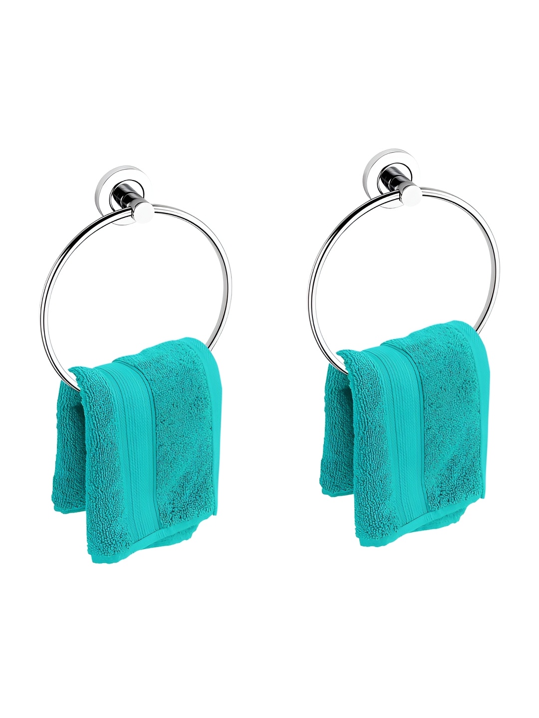 

Plantex Silver-Toned 2 Pieces Stainless Steel Towel Holder