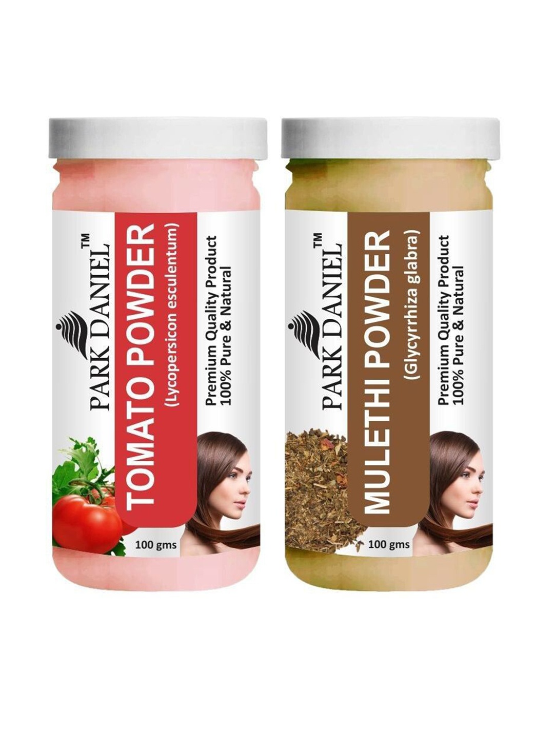 

Park Daniel Set Of 2 Tomato Powder & Mulethi Powder - 100 g Each, Transparent