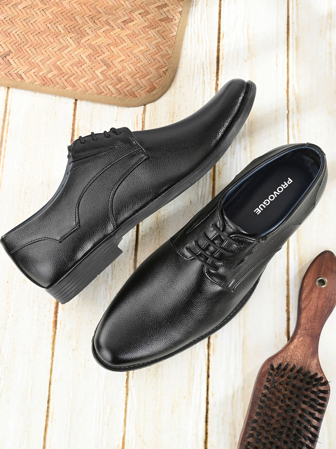 

Provogue Men Round-Toe Lace-Ups Formal Derbys, Black