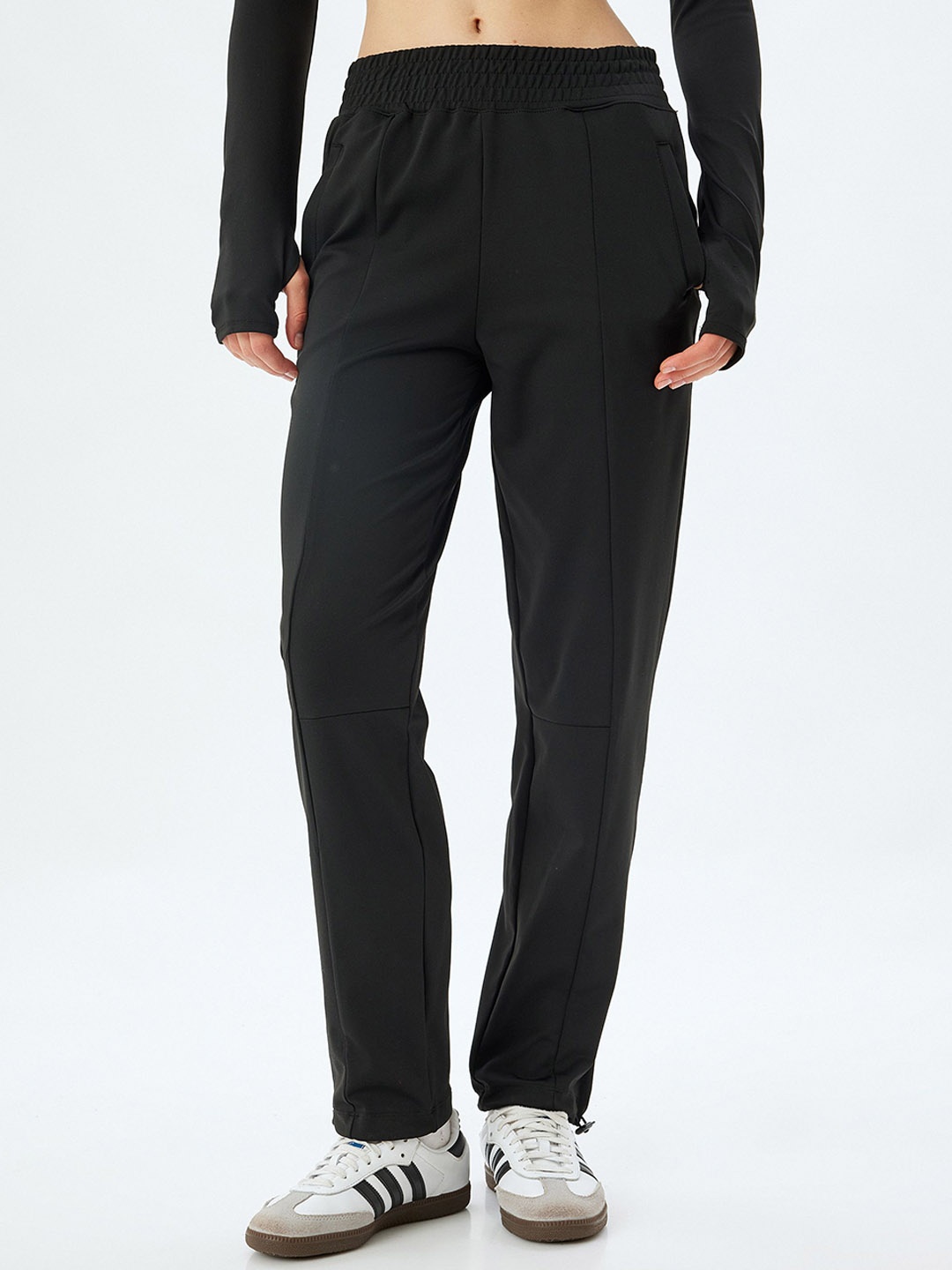 

Koton Women Mid Rise Track Pants, Black