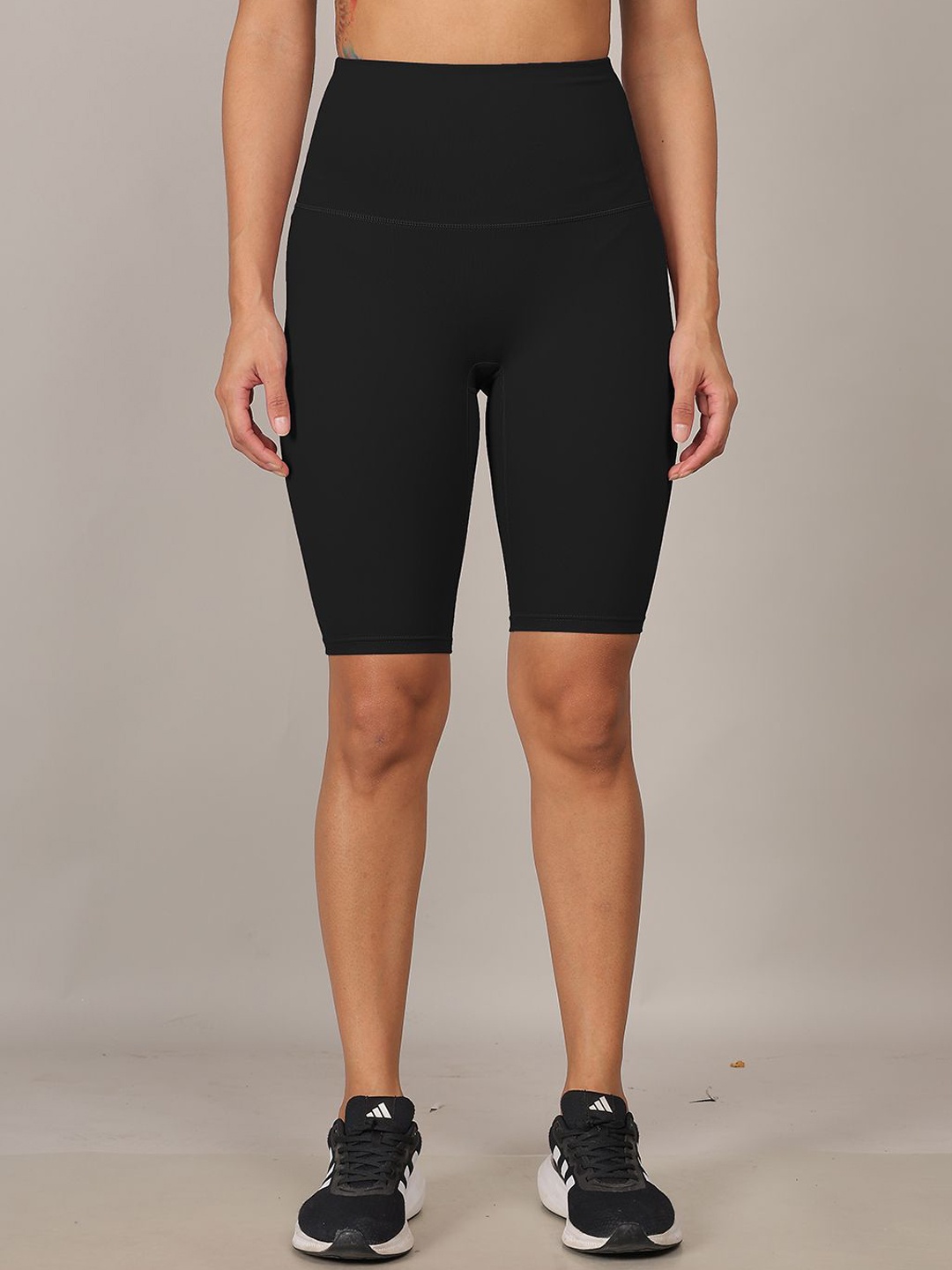 

bare dezire Women High-Rise Training or Gym Sports Shorts, Black