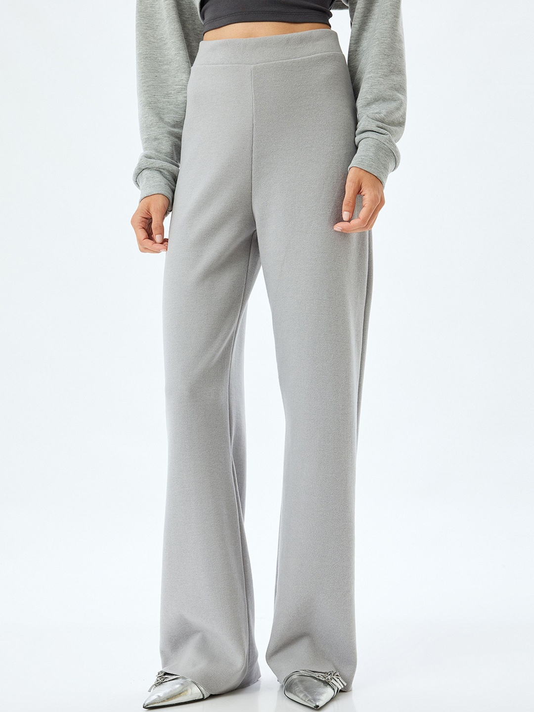 

Koton Women Straight Fit Trousers, Grey