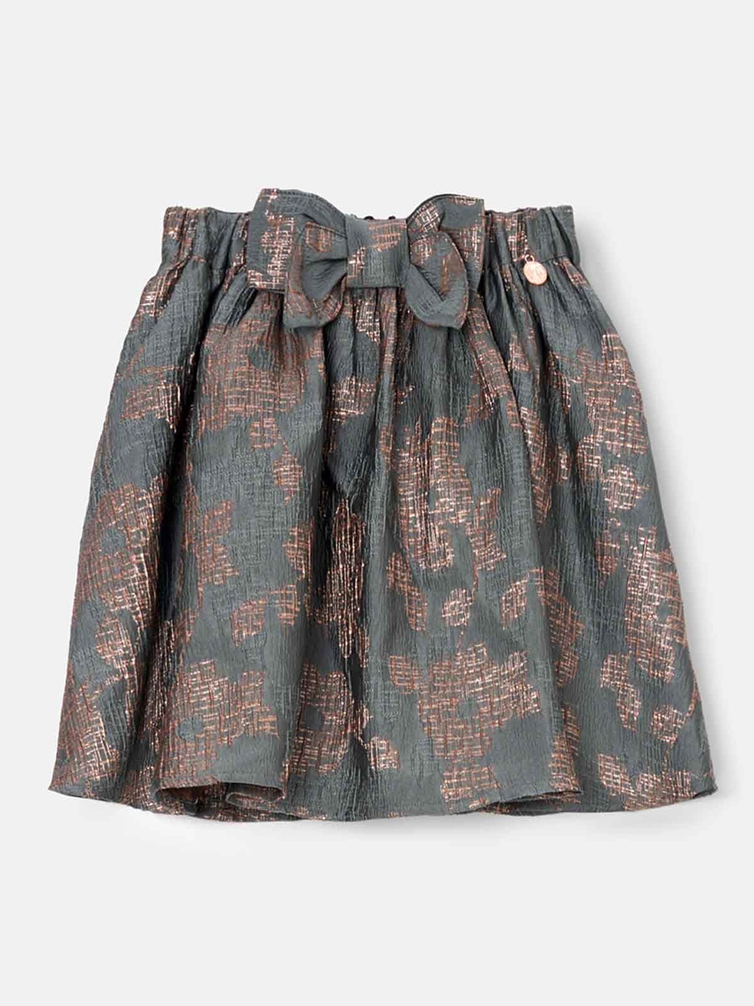 

Angel & Rocket Girls Printed Flared Mini Skirts, Grey