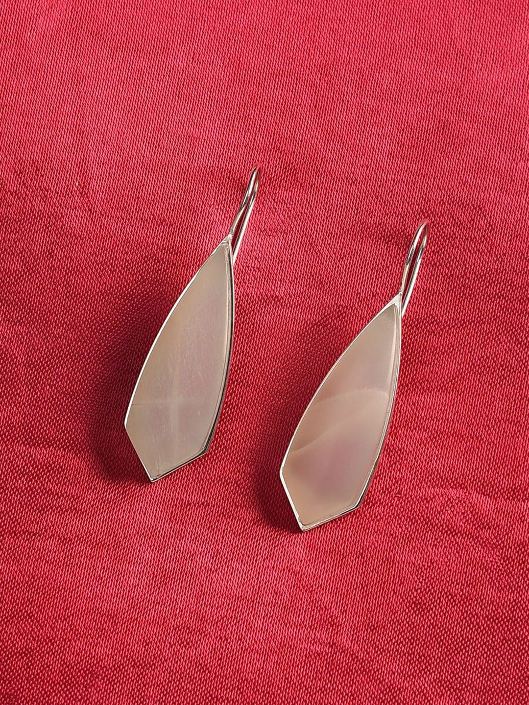 

JAYPORE Silver-Plated Contemporary Drop Earrings