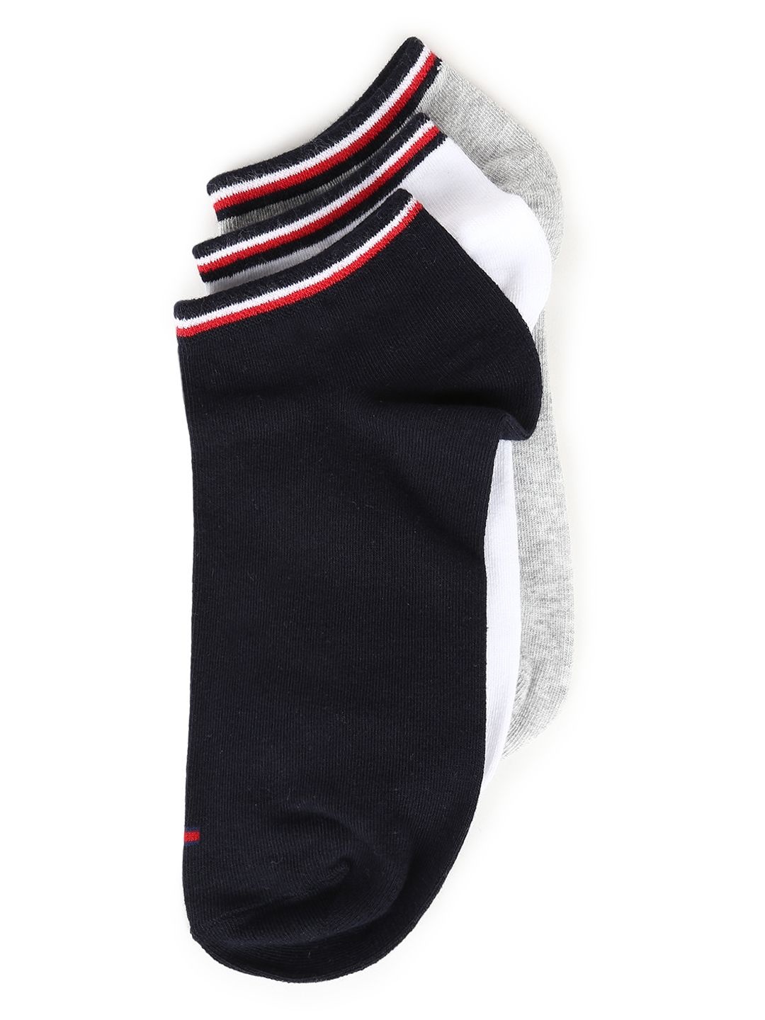 

Tommy Hilfiger Men Pack Of 3 Ankle-Length Socks, Grey