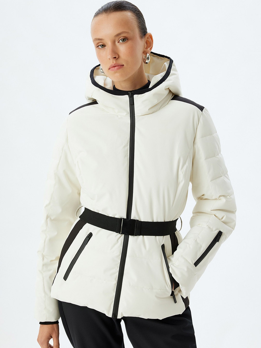 

Koton Women Single-Breasted Overcoat, White