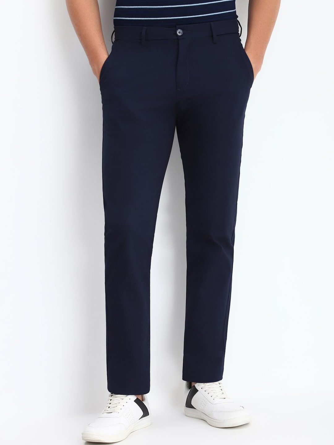 

Allen Solly Men Trousers, Navy blue