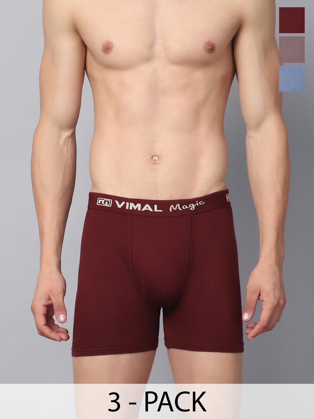 

VIMAL JONNEY Pack Of 3 Assorted Trunks MAGIC__RED__E__03