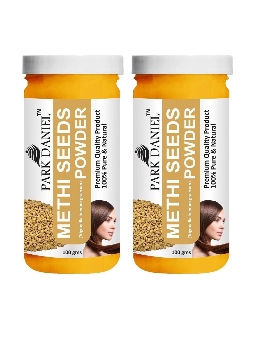 

Park Daniel Set Of 2 Natural Methi Seeds Powder - 100 g Each, White