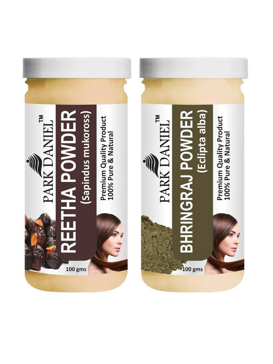 

Park Daniel Set Of 2 Reetha Powder & Bhringraj Face Powder- 100 g Each, Transparent