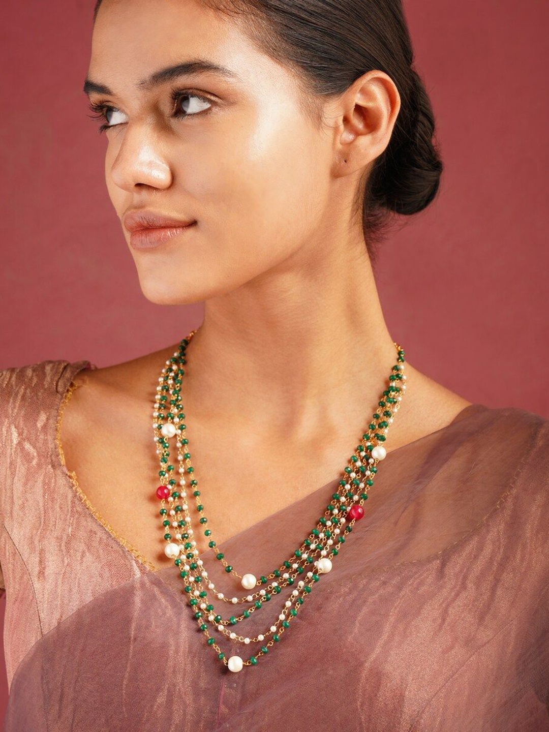 

JAYPORE Brass Necklace, Gold