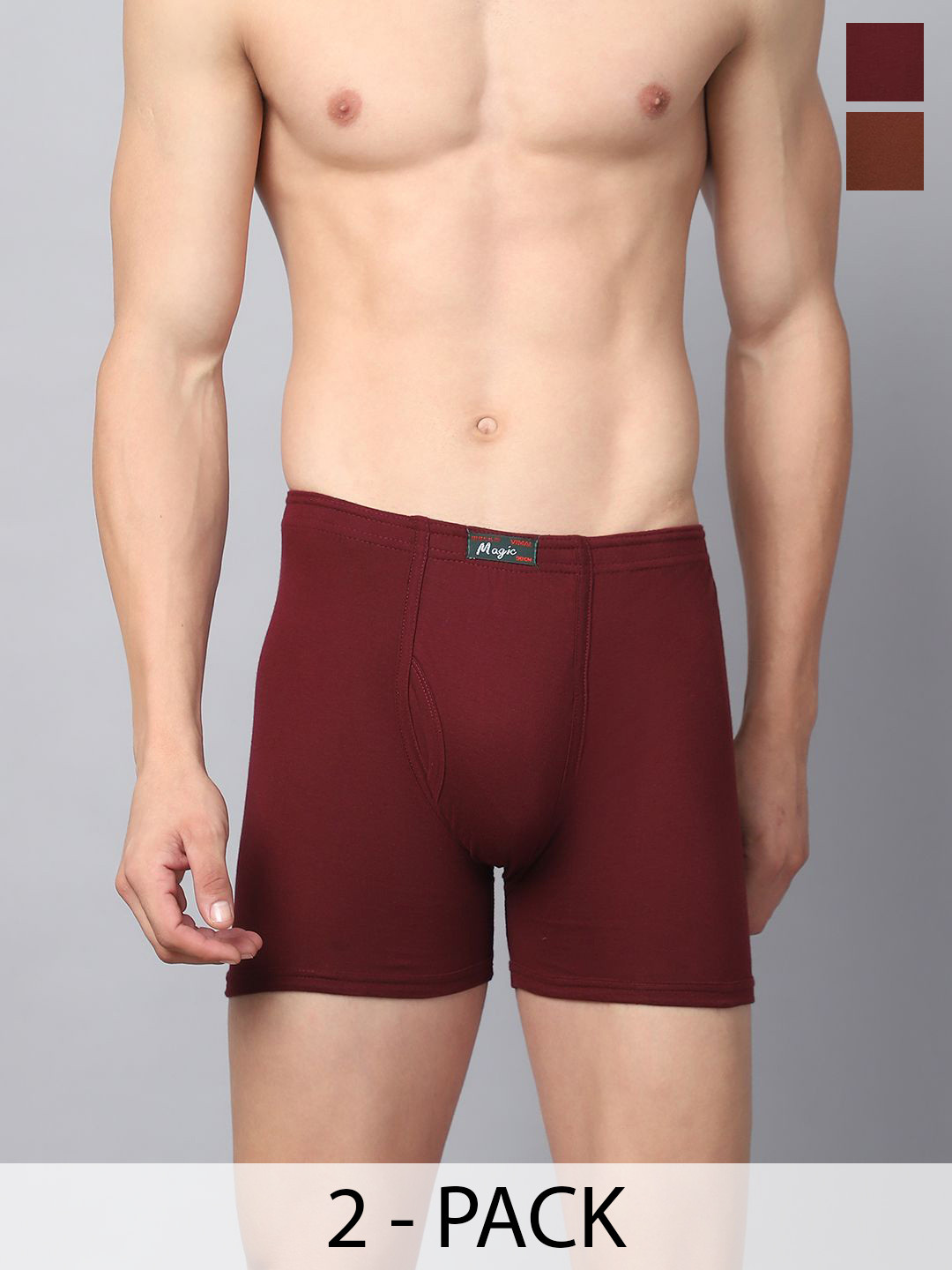 

VIMAL JONNEY Men Pack Of 2 Assorted Trunks MAGIC__BLUE__H__02