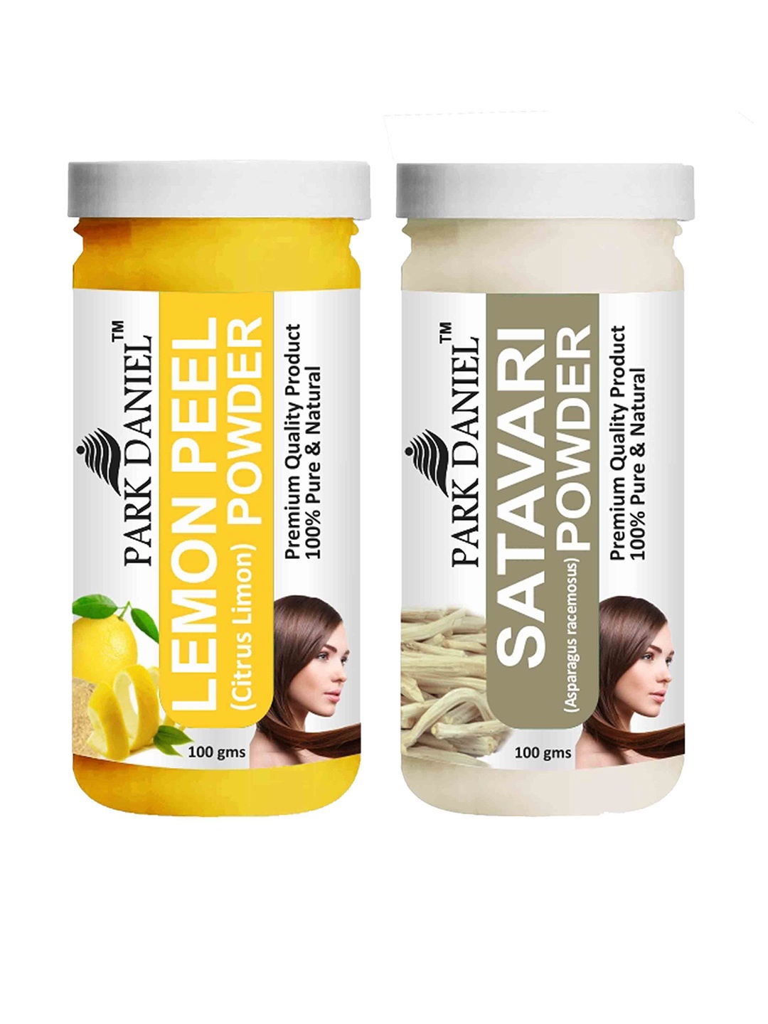

Park Daniel Set Of 2 Lemon Peel Powder & Satavari Hair & Skin Mask Powder - 100 gm Each, Transparent