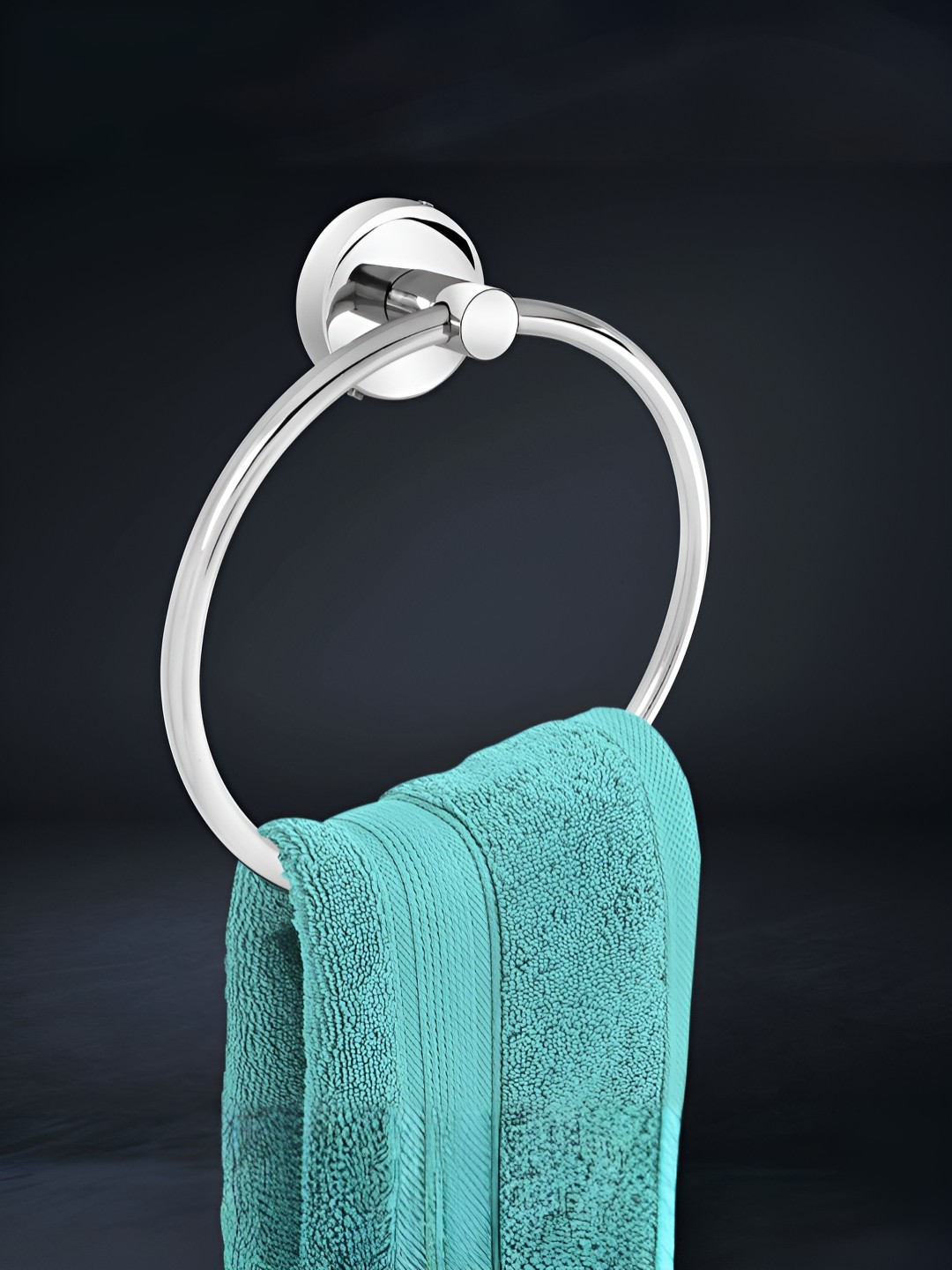

Plantex Silver-Toned Stainless Steel Round Towel Ring