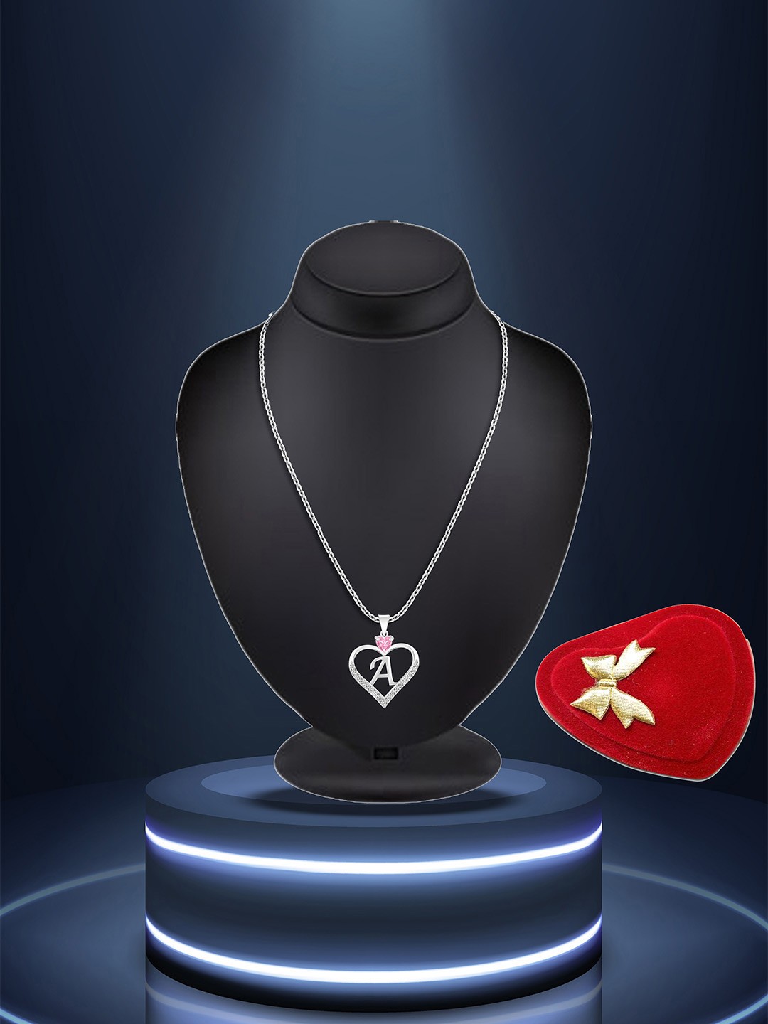 

Lila Silver-Plated Heart Shaped Pendants with Chains