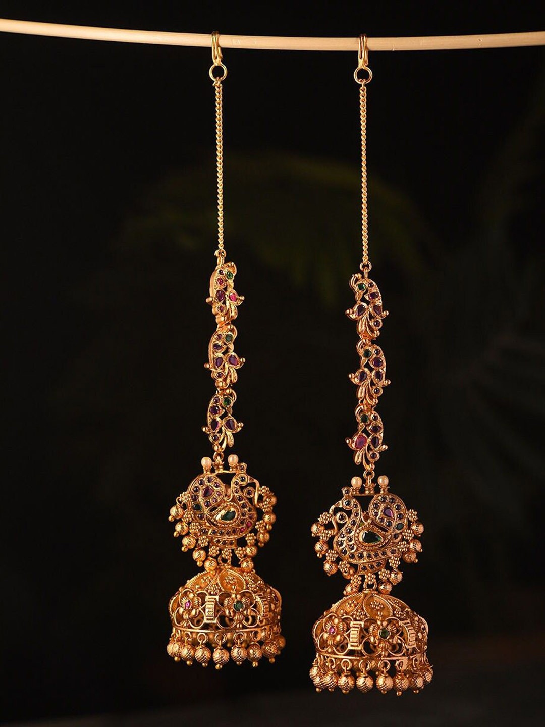 

JAYPORE Contemporary Jhumkas, Gold