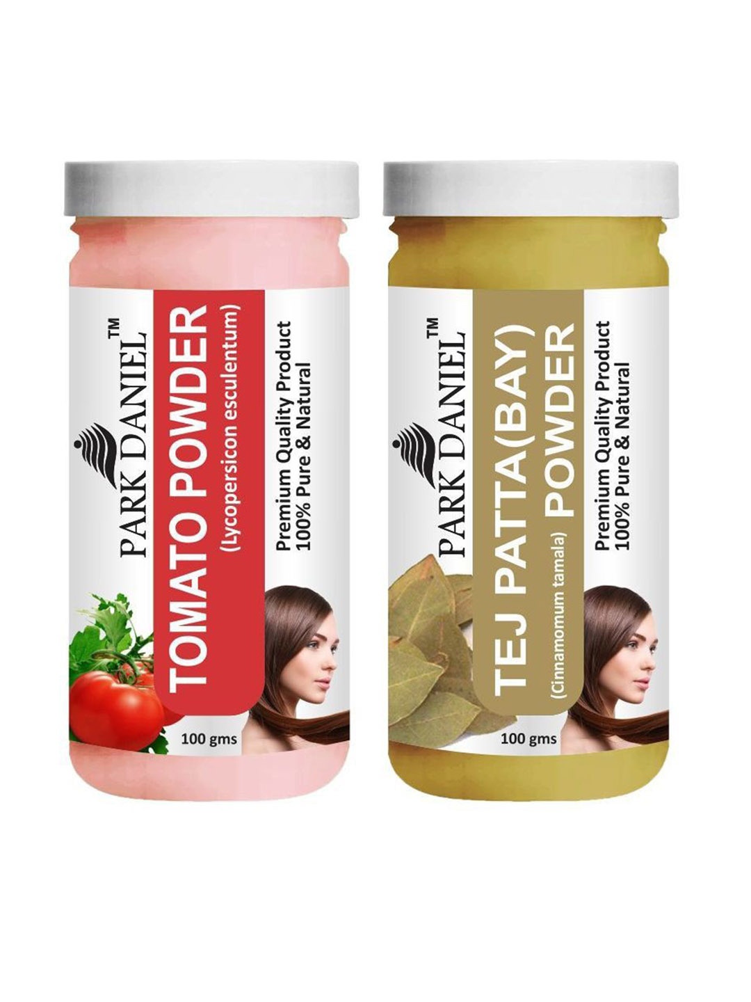 

Park Daniel Set Of 2 Tomato Powder & Bay Leaf Powder - 100 gm Each, White